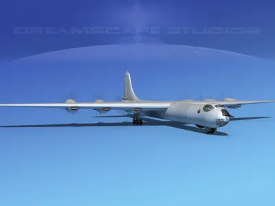 Convair B-36B Peacemaker Bare Metal 3D model