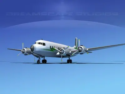 Douglas DC-7B Corporate 2 3D model