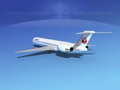 McDonnell Douglas MD-90 Japan Airlines 2 3D model