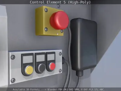 Control Element 5 High-Poly Version 3D model
