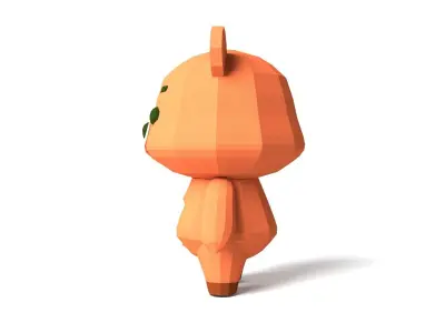 Character B100 Bear Cute Low-poly 3D model