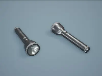 Survival Props Package - Flashlight Free low-poly 3D model