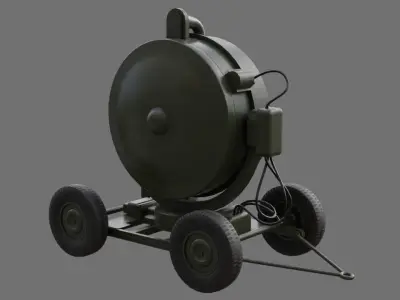 Searchlight 1A Low-poly 3D model