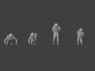 Astronaut sets Part 2 Low-poly 3D model