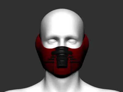 helmet high poly sculpt 3d printable ver 7 3D model 3D model 225