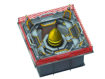 isometrical bomb torpedo launcher upgrade 01 Low-poly 3D model