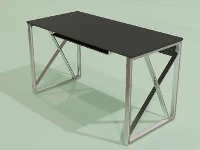 PC desk Free low-poly 3D model