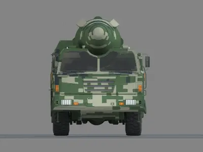 Chinese Army Dongfeng 26 Medium and long range missile 3D model