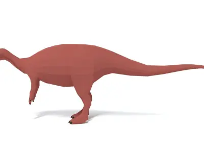 Low Poly Cartoon Camptosaurus Dinosaur Low-poly 3D model