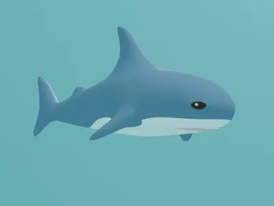 Blahaj Plush 3D model