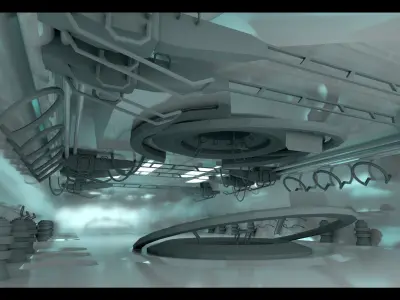 Sci-fi Station 01- High detail 3d models 3D model