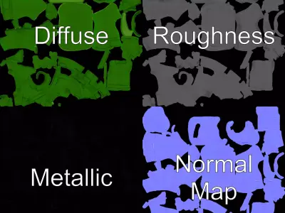 Classic Green Soldier model pack Low-poly 3D model