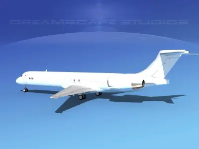 McDonnell Douglas MD-87 Unmarked Cargo 3D model