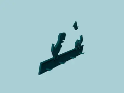 Google Dinosaur Keyholder - Decorative Creative Key 3D print model