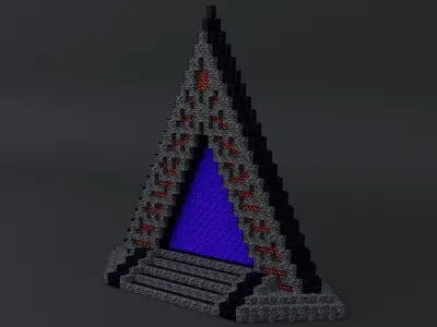 Minecraft Nether portal Free low-poly 3D model