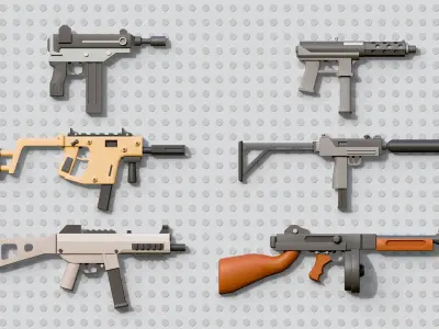 Firearms Low-poly 3D model