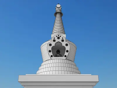 White Stupa 3D model