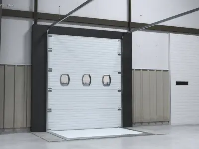Kopron Retractable Dock Shelter for Loading Bays Rigged for Maya 3D model