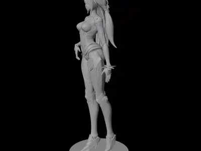 Prototype Anime Girl Tower of Fantasy Style STL 3D Print Model 3D print model