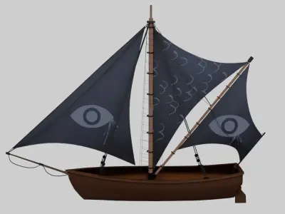 Super Boat Low-poly 3D model