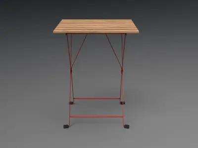 TARNO table red Low-poly 3D model