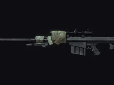 Barrett M82 Free low-poly 3D model