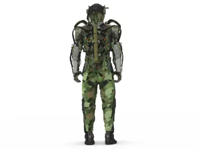 Cyber Assault Robot Soldier 3D Model Low-poly 3D model