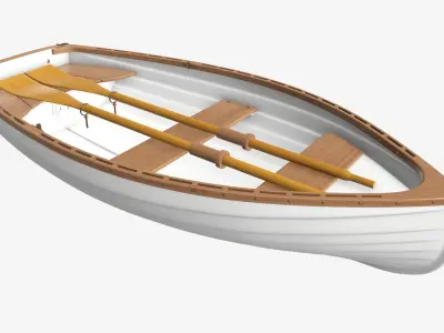 Traditional rowing boat 03 v1 3D model