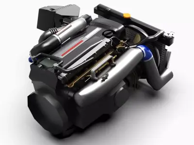 RB26DETT Inline 6 Engine Low-poly 3D model