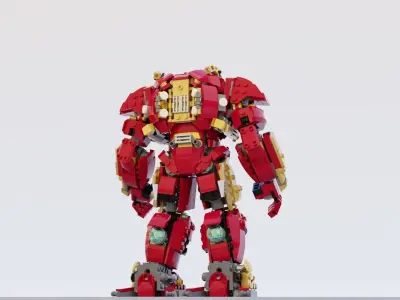 Lego Iron Man and HulkBuster big pack 3D model