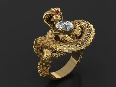 zbrush Ring collection 3D print model
