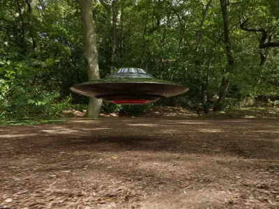 Bob Lazar UFO Flying Saucer Low-poly 3D model