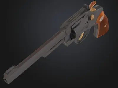 Revolver 44 magnum 3D model