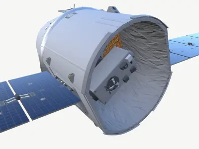 SpaceX Dragon Spacecraft Low-poly 3D model