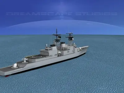 Spruance Class DD975 USS Obrien 3D model