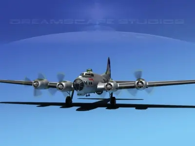 Boeing B-17G HP V04 3D model