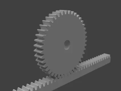 pinion rank 3D model