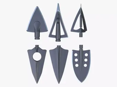 Set Arrowhead Hunting 6 Types 3D model