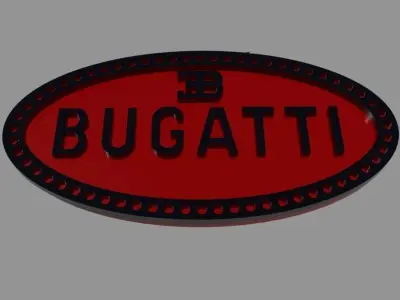 Bugatti Logo Free 3D model