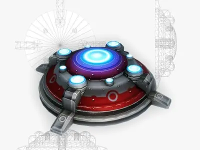 Sci-fi mine 2 low poly Low-poly 3D model