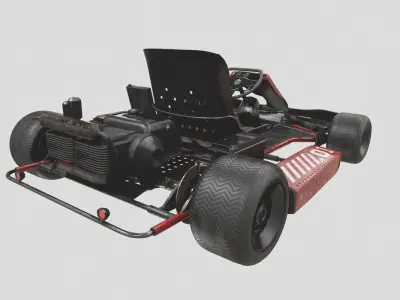 Go Karts Low-poly 3D model