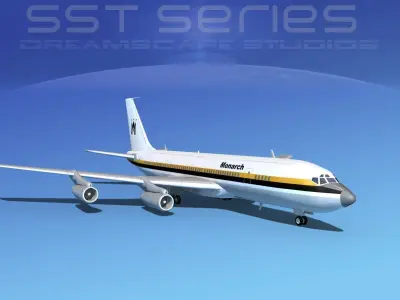 Boeing 707-320 SS Monarch 3D model