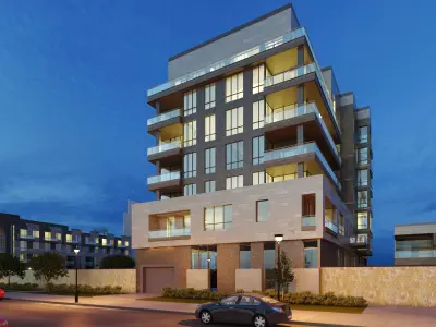 Residential building exterior Scene 3D model 3D model