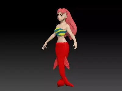 Mermaid Character - Updated Version 3D model