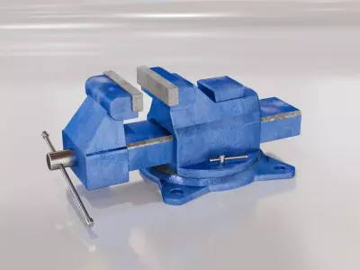 Bench Vise Low-poly 3D model