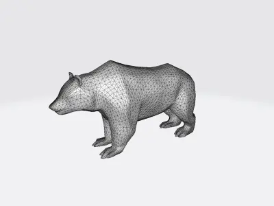 High 3d Render  The Bear Is A Large Powerful Animal 3D model