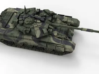 T-90S Bhishma Low-poly 3D model