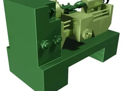 Fabulous Lathe Toy Low-poly 3D model