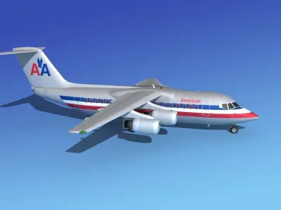 BAe 146-200 American Airlines 3D model