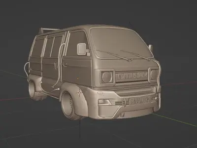 maruti suzuki Omni Low-poly 3D model